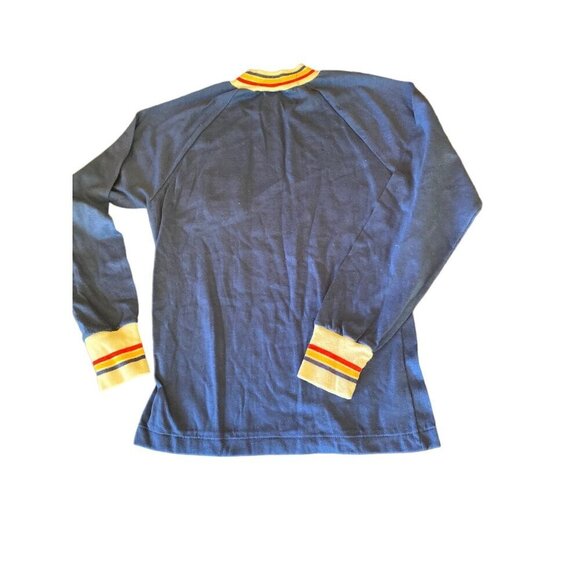 Vintage 1980's Rob Roy Boys Blue Elastic Striped Collar Cuff Size 14 - Picture 6 of 6